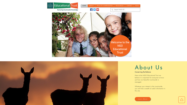 Screenshot of the The National Gamekeepers' Organisation Educational Trust website