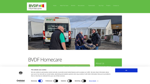 Screenshot of the Blyth Valley Disabled Forum Limited website