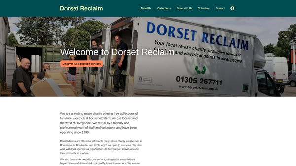 Screenshot of the Dorset Reclaim website