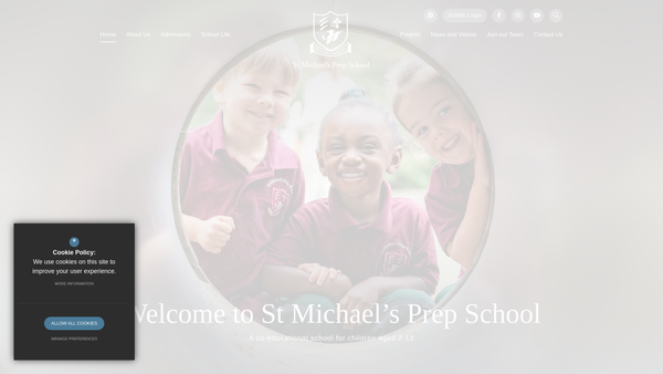 Screenshot of the St. Michael's School Trust website