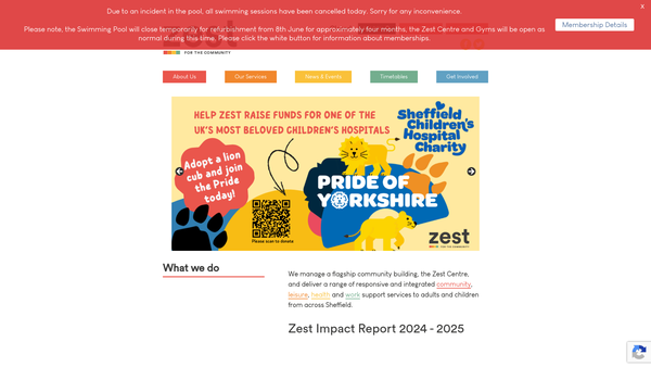 Screenshot of the Netherthorpe And Upperthorpe Community Alliance website