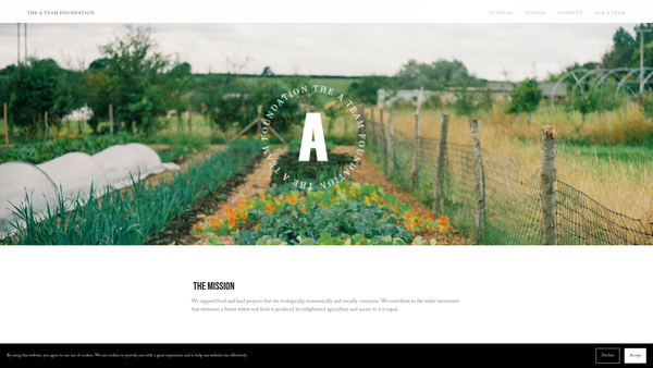 Screenshot of the The A Team Foundation Limited website