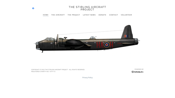 Screenshot of the The Stirling Aircraft Project website