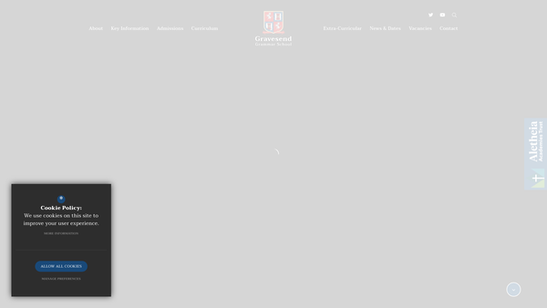 Screenshot of the Gravesend Grammar School Development Fund website