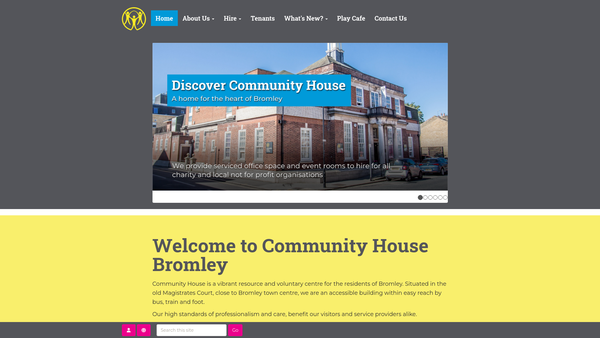 Screenshot of the Bromley Voluntary Sector Trust website
