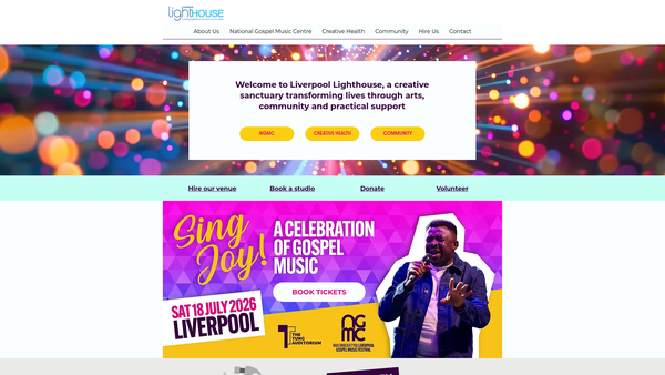 Screenshot of the Liverpool Lighthouse Limited website