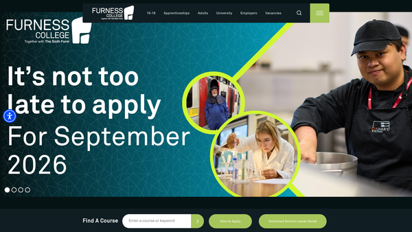 Screenshot of the Barrow In Furness Sixth Form College Prize Fund website