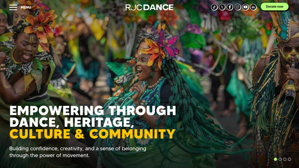 Screenshot of the Rjc Productions Ltd website