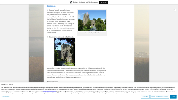 Screenshot of the The Church Of St John The Baptist Tunstall Trust website
