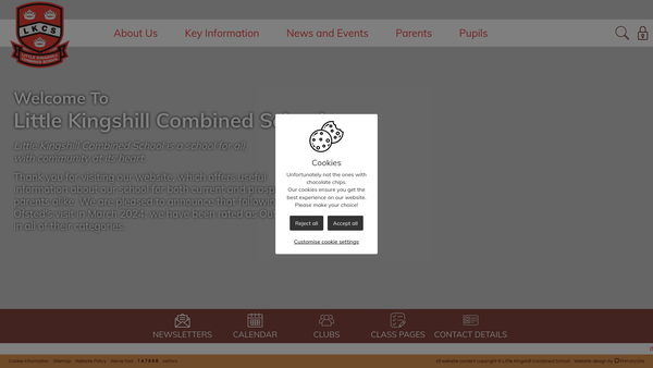 Screenshot of the Little Kingshill School Fund website