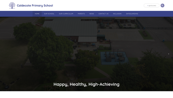 Screenshot of the Caldecote School PTA website