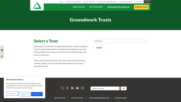 Screenshot of the Leeman Road Millennium Green Trust website