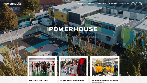 Screenshot of the Moss Side Millennium Powerhouse Ltd website