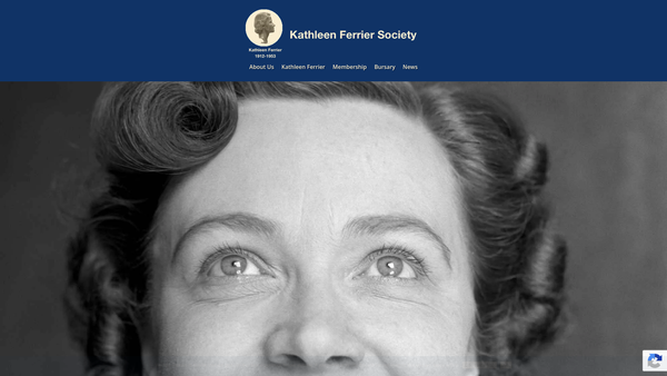 Screenshot of the Kathleen Ferrier Society Bursary website