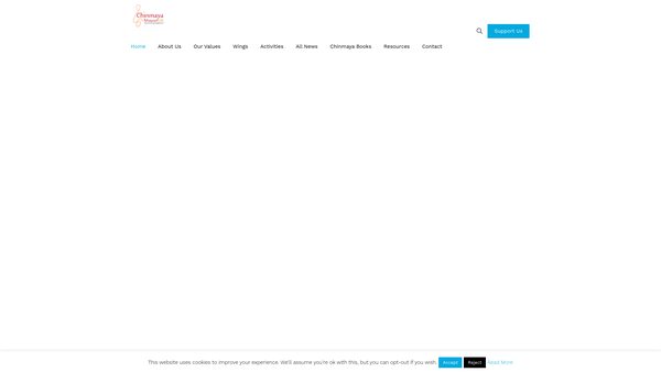 Screenshot of the Chinmaya Mission ( UK ) website
