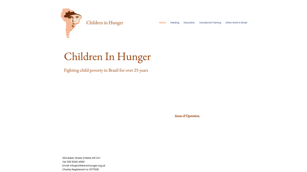 Screenshot of the Children In Hunger website