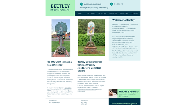 Screenshot of the The Beetley Charity website