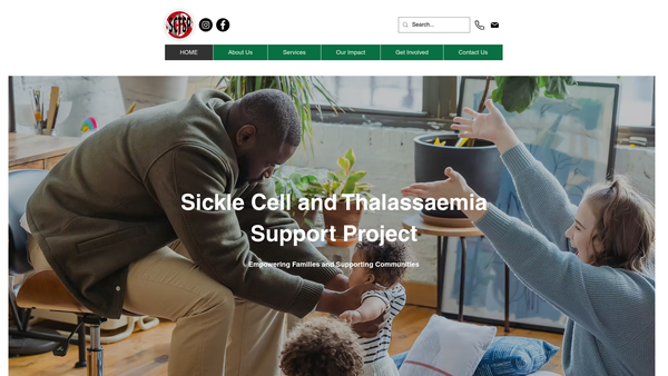 Screenshot of the Sickle Cell And Thalassaemia Support Project (Wolverhampton) website