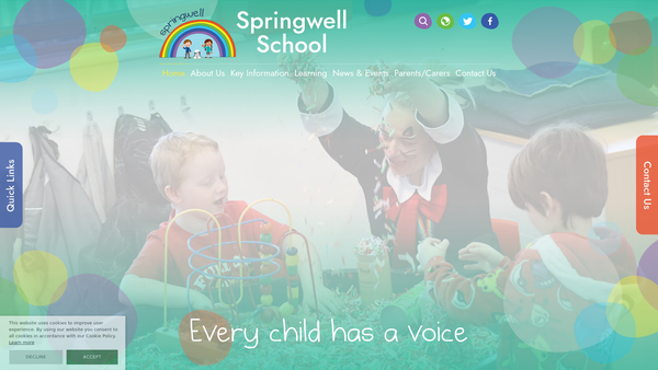 Screenshot of the Friends Of Springwell School website