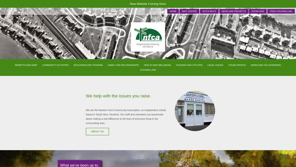 Screenshot of the Newton Farm Community Association website