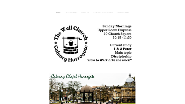 Screenshot of the Calvary Chapel Of Harrogate website