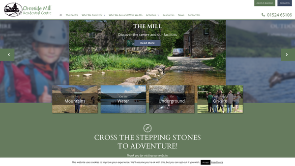 Screenshot of the Ormside Mill Residential Centre Limited website