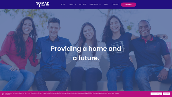 Screenshot of the Nomad Opening Doors website
