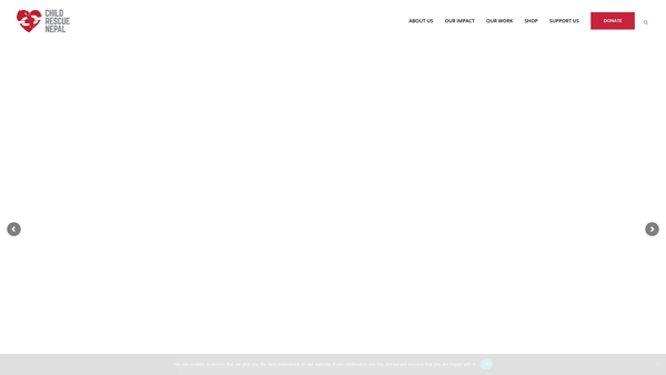 Screenshot of the Child Rescue Nepal website