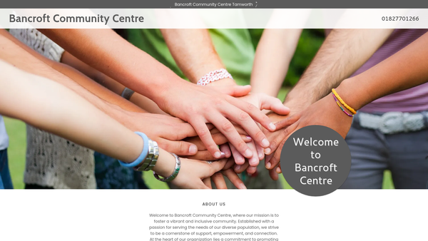 Screenshot of the Bancroft (Tamworth) Community Association website