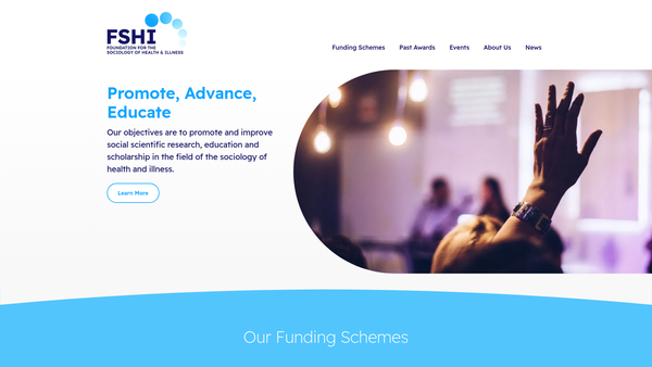 Screenshot of the Foundation For The Sociology Of Health And Illness website
