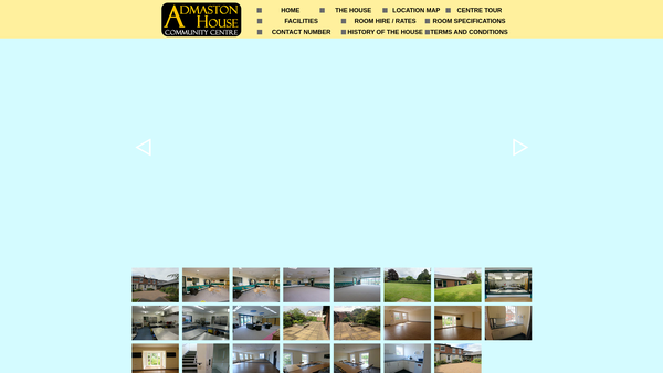Screenshot of the Admaston House Community Centre Trust website