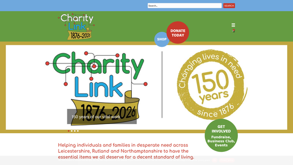 Screenshot of the Leicester Charity Organisation Society website