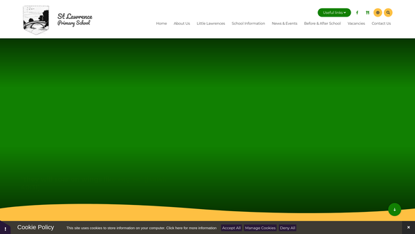 Screenshot of the St Lawrence Church Of England (Voluntary Aided) School Governors' Fund website