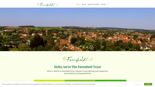 Screenshot of the The Farnsfield Trust website