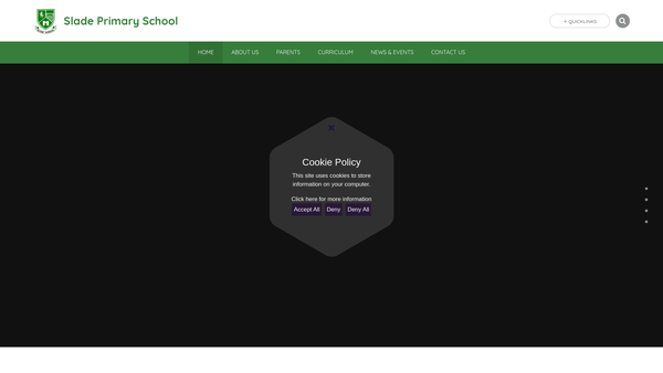 Screenshot of the Slade Parent Teacher Association website