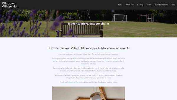 Screenshot of the The Kilndown Millennium Green Trust website