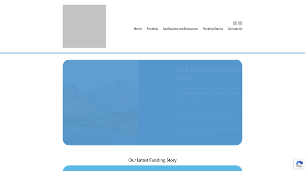 Screenshot of the The David Snowdon Trust website