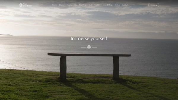 Screenshot of the Ymddiriedolaeth Nant Gwrtheyrn website