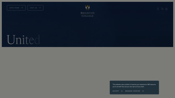 Screenshot of the Brighton College Scholarship, Bursary And Prize Endowments website