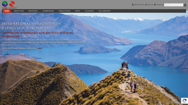 Screenshot of the The International Association Of Hydrological Sciences Limited website