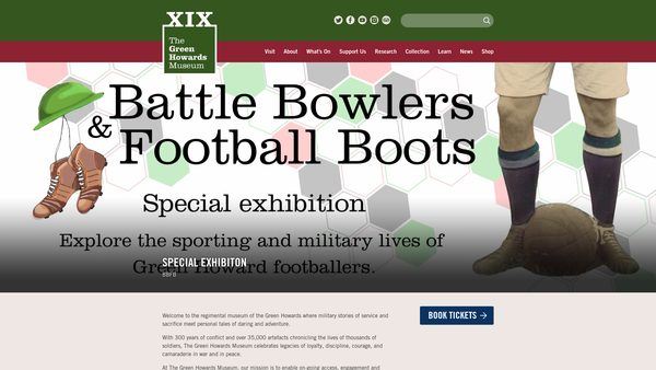 Screenshot of the The Friends Of The Green Howards Regimental Museum website
