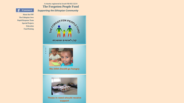 Screenshot of the The British Friends Of The Forgotten People Fund website