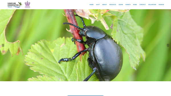 Screenshot of the Lower Ure Conservation Trust website