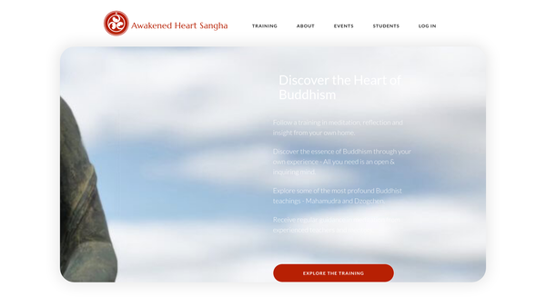 Screenshot of the The Shrimala Trust website