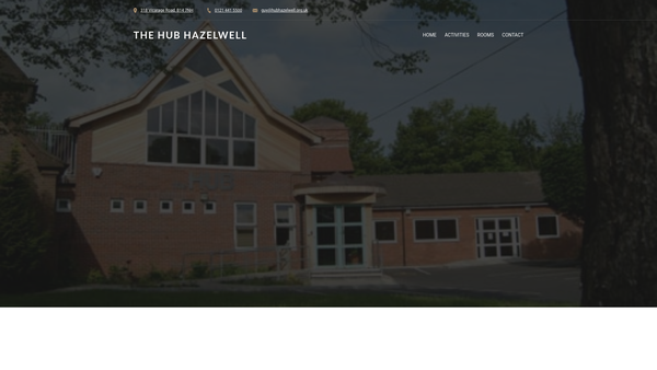 Screenshot of the The Hub, Hazelwell website