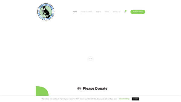 Screenshot of the Leicestershire Wildlife Hospital Trust website