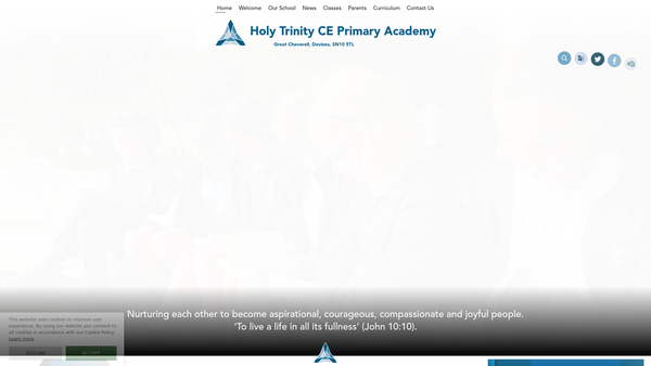 Screenshot of the The Parents And Friends Of Holy Trinity School Association website