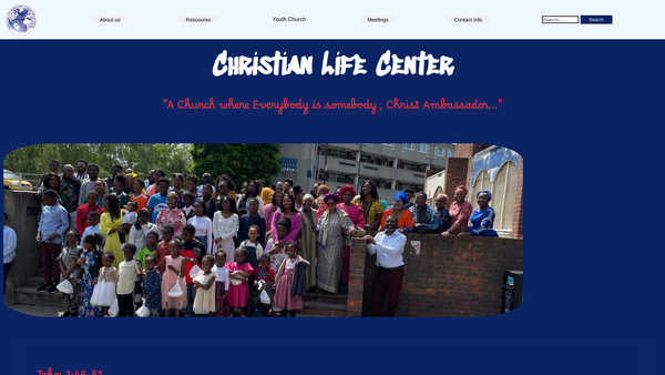 Screenshot of the Christian Life Ministries Thamesmead Trust website