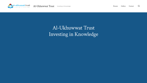 Screenshot of the Al-Ukhuwwat Trust website