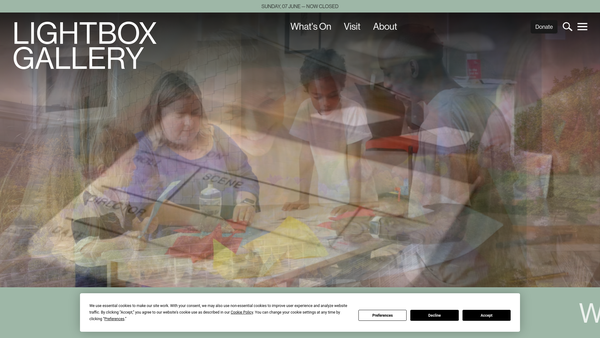 Screenshot of the The Galleries Collection Trust website